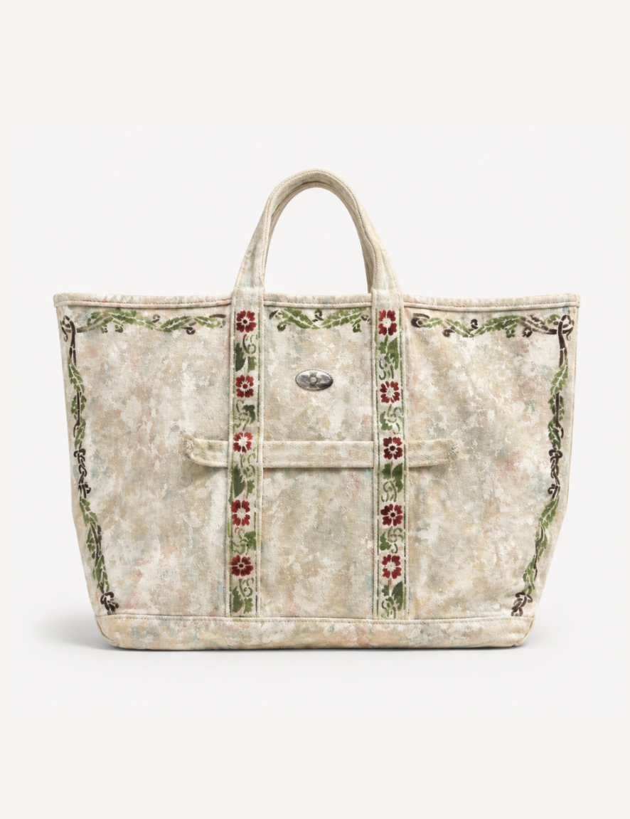 monostereo Vines Drop Cloth Tote in Cloud Paint
