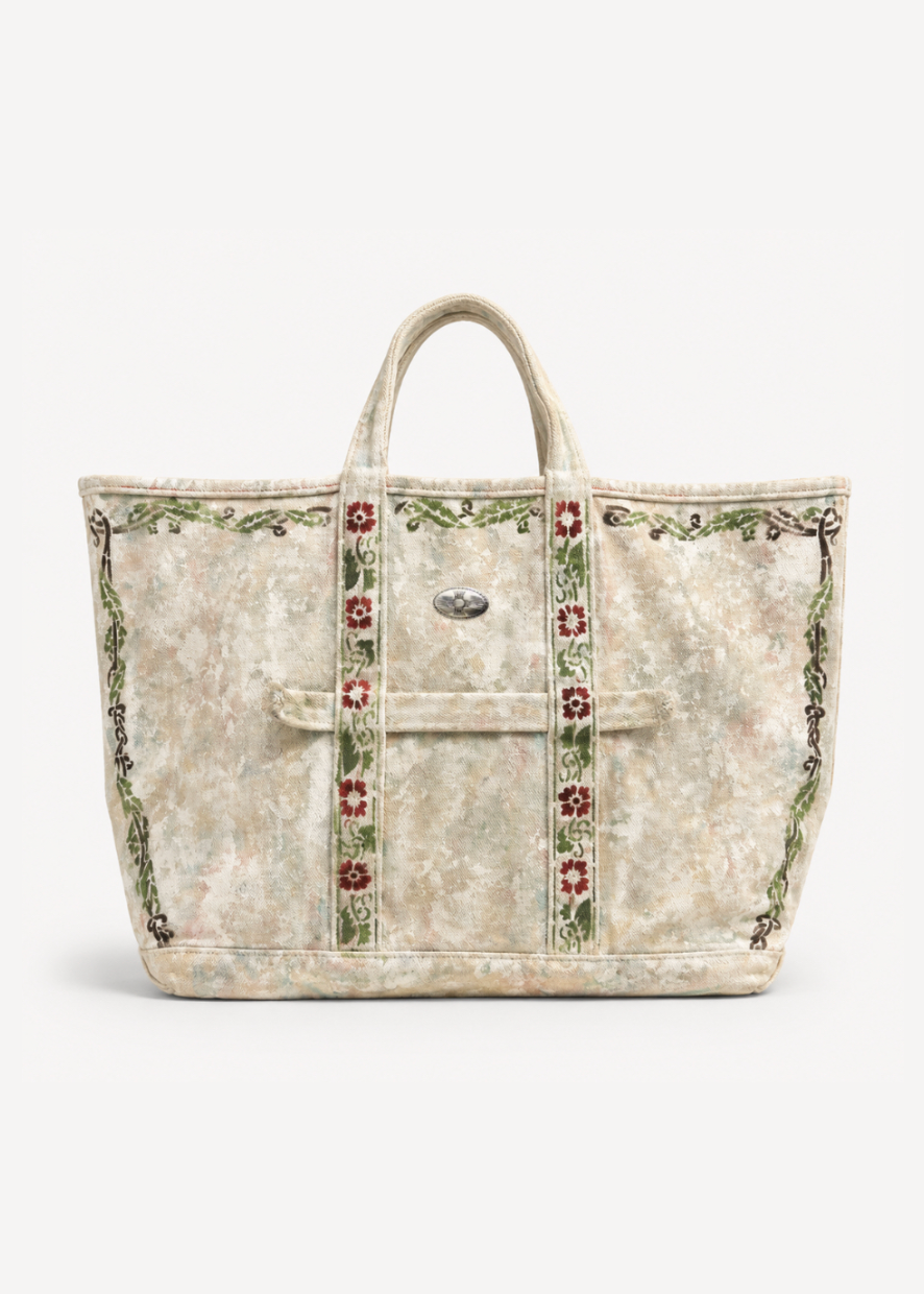 monostereo Vines Drop Cloth Tote in Cloud Paint