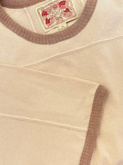 monostereo mens Community Football Ringer Tee in Natural and brown