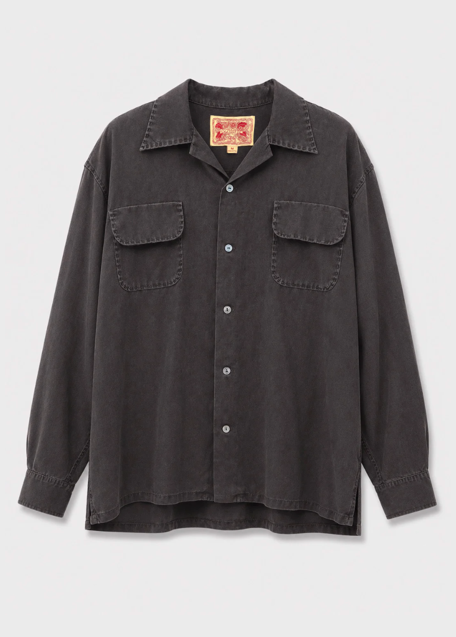 monostereo mens Morrison Shirt in Washed Black
