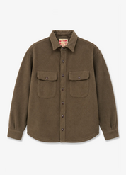 monostereo mens Wool Chamois Two Pocket Work Shirt in Olive