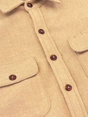 monostereo mens unisex Woolen Work Shirt in Tan