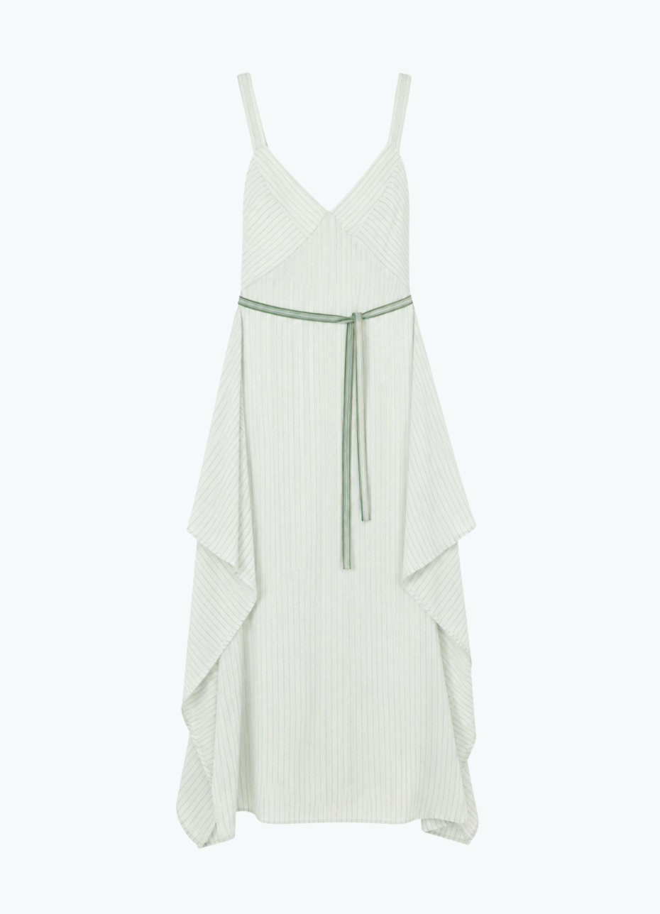 saint art womens Marin Pinstripe Dress in Mint