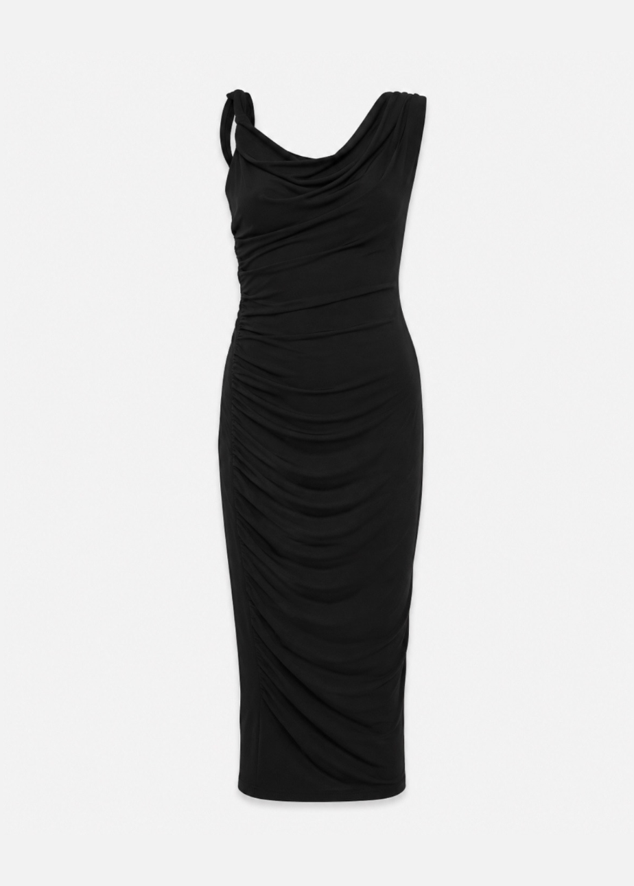 velvet graham spencer Fifi Tank Drape Dress black viscose