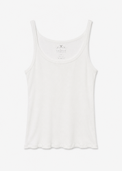 velvet tees graham and spencer Aliza Ribbed Cotton Tank in White