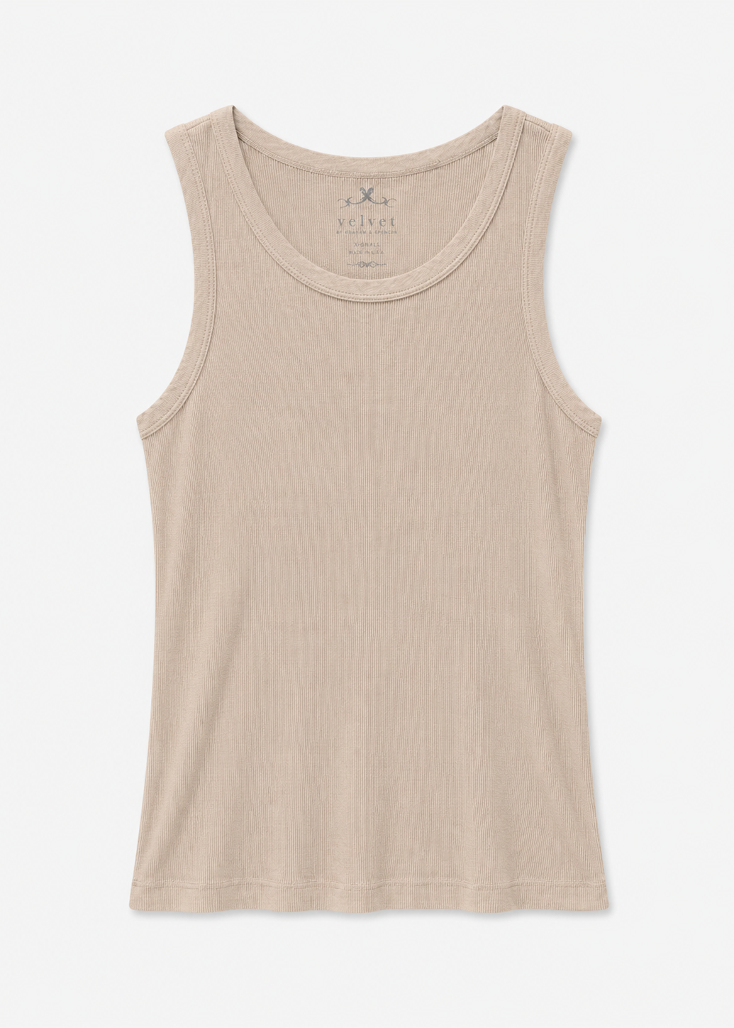 velvet tees graham spencer womens Maxie Ribbed Tank Top in Jasmine