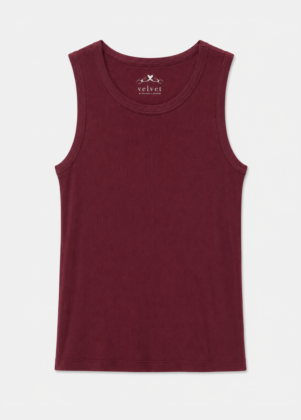 velvet womens graham spencer Maxie Ribbed Tank Top in Bayberry