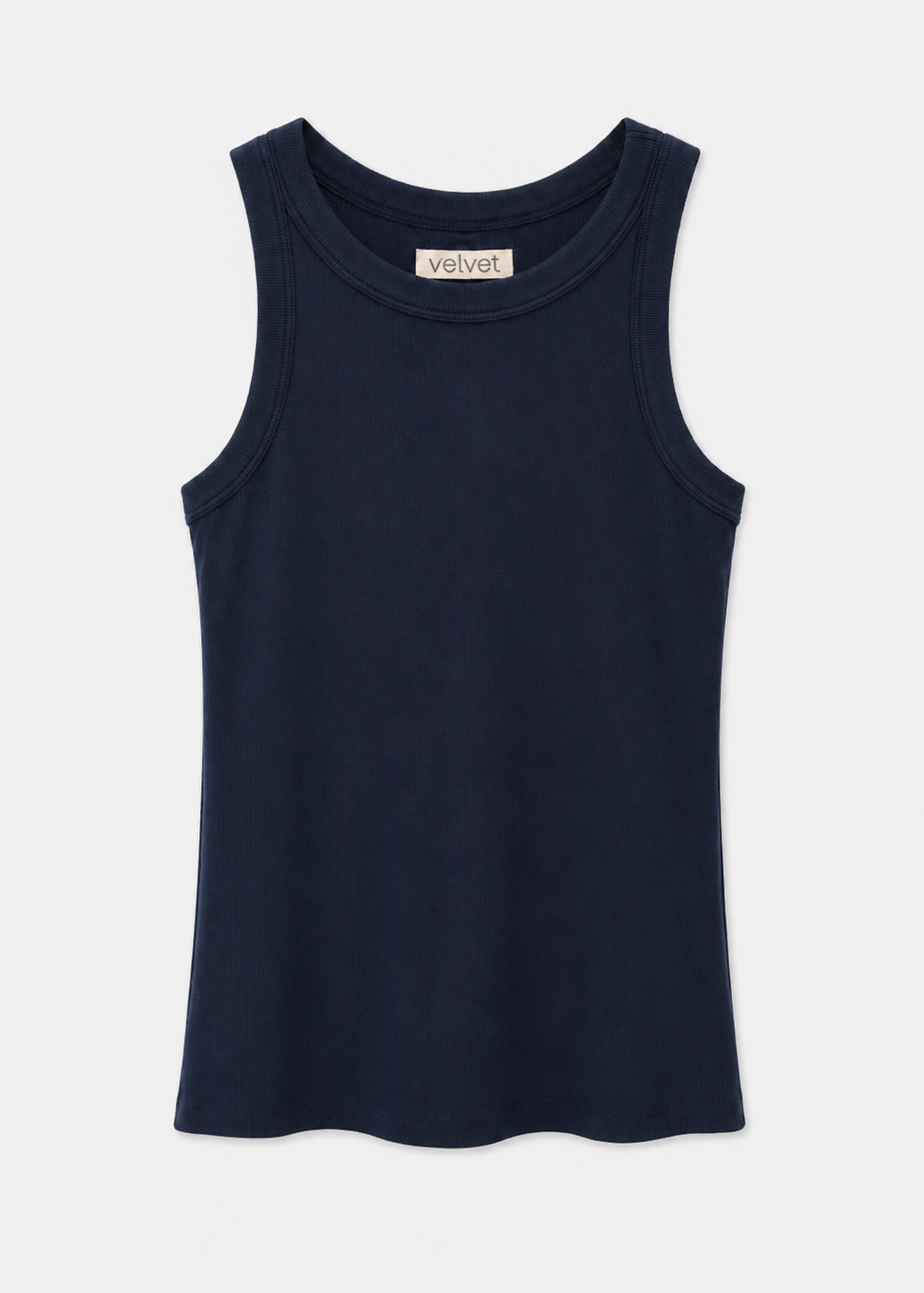 womens velvet Cruz Tank Top in Ink blue