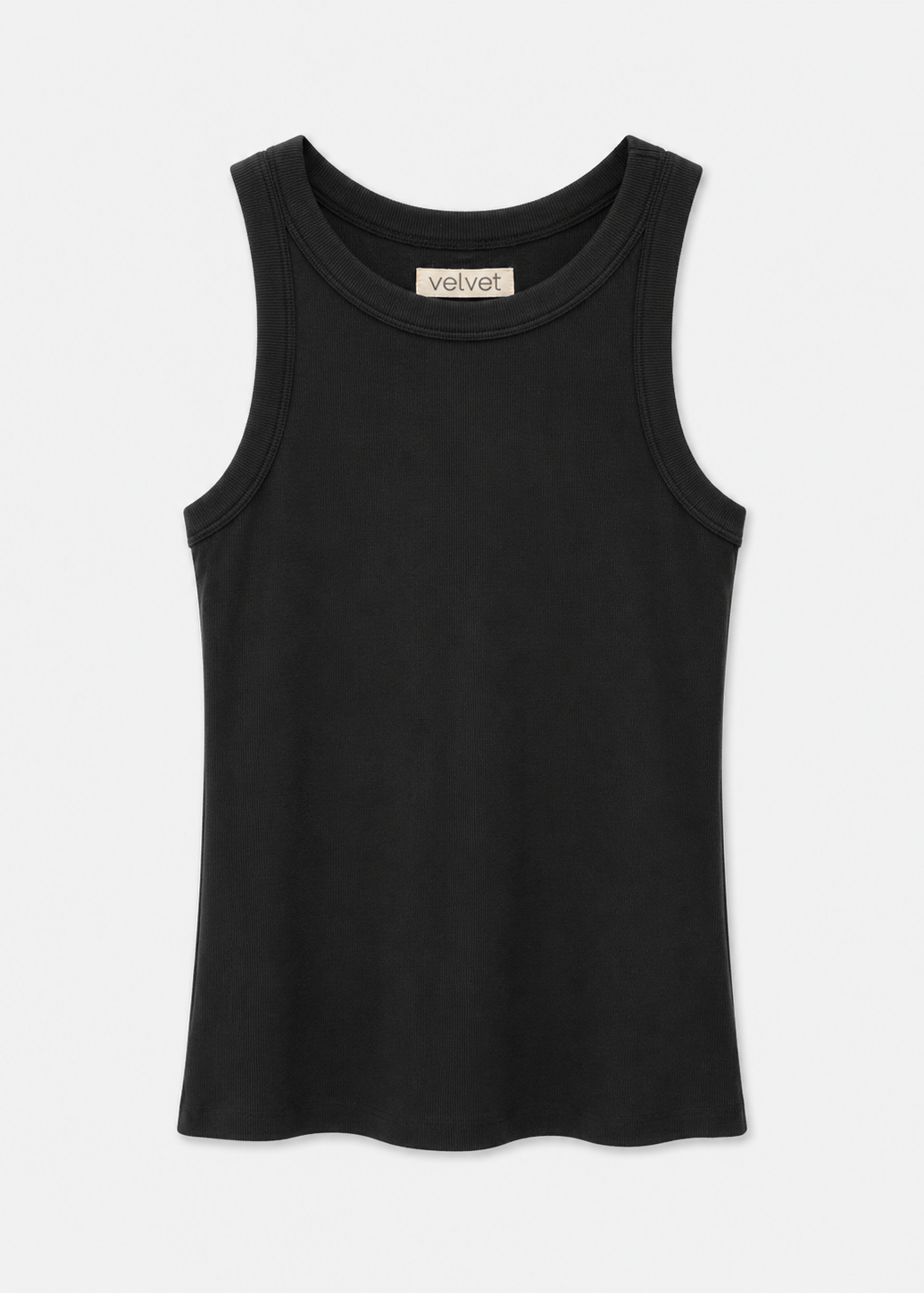 womens velvet graham spencer Cruz Tank Top in Black