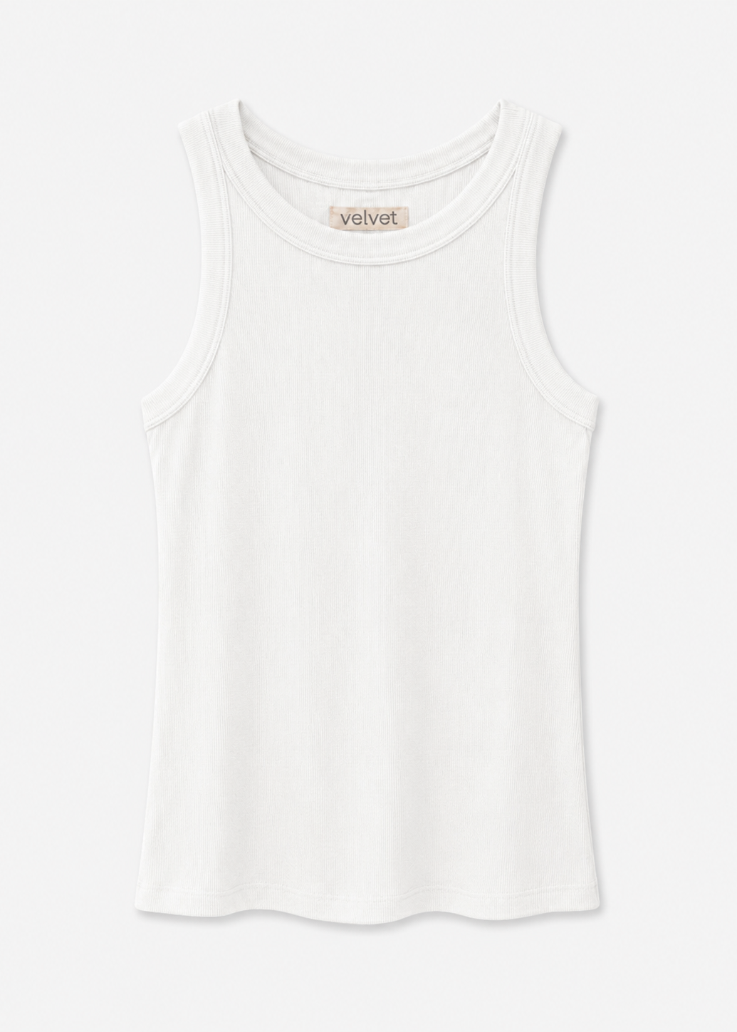 womens velvet graham spencer Cruz Tank Top in White
