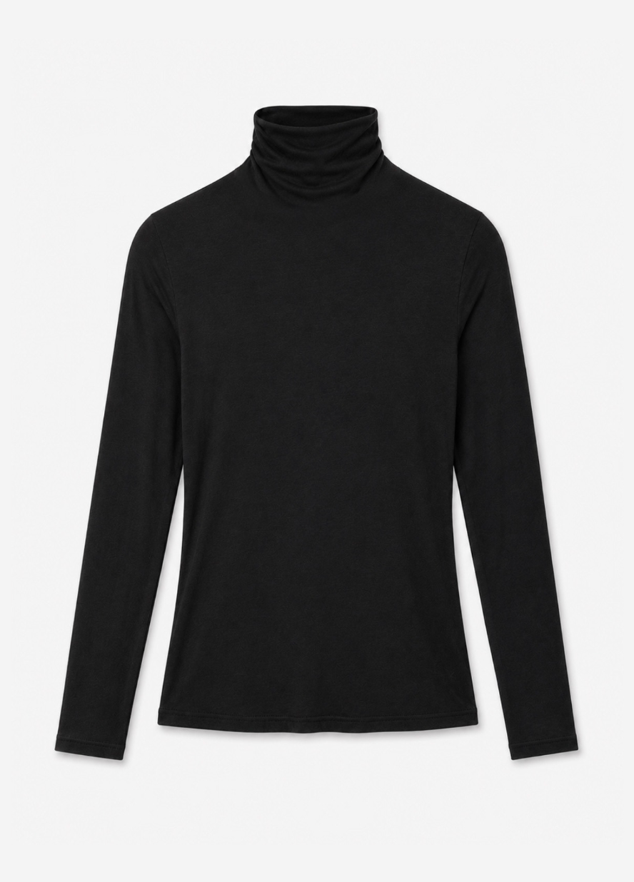 womens velvet tees Talisia Gauzy Cotton Tee in Black