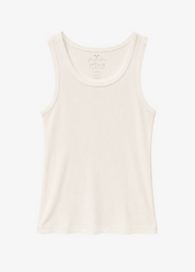 womens velvet tees graham spencer Maxie Ribbed Tank Top in Ecru