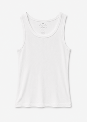 womens velvet tees graham spencer Maxie Ribbed Tank Top in White