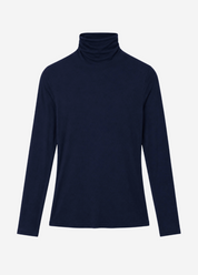 womens velvet tees graham spencer Talisia Gauzy Cotton Tee in Midnight