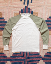 wythe Long Sleeve Raglan T-Shirt in Faded Olive