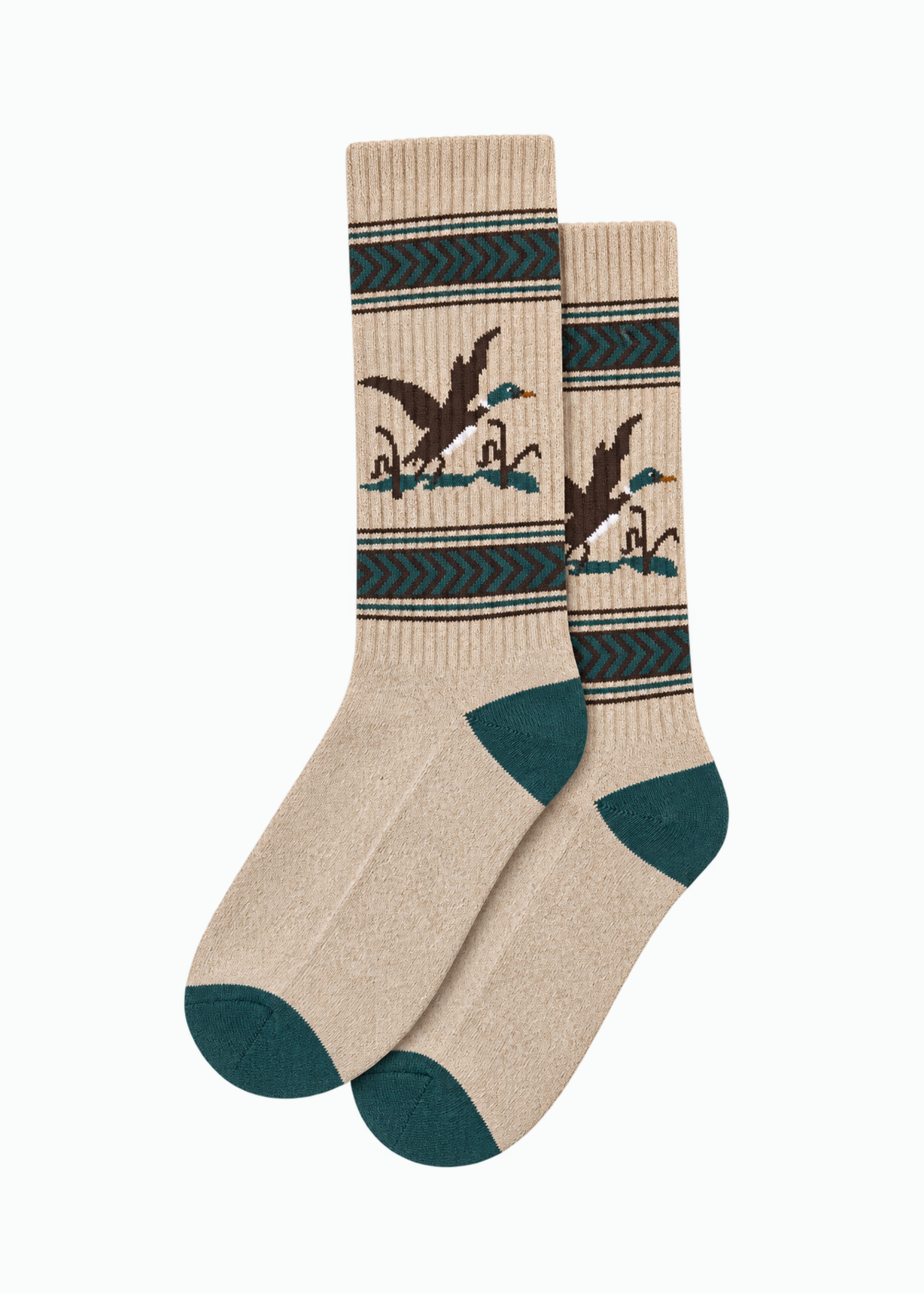 wythe Recycled Cotton Mallard Flight Jacquard Socks