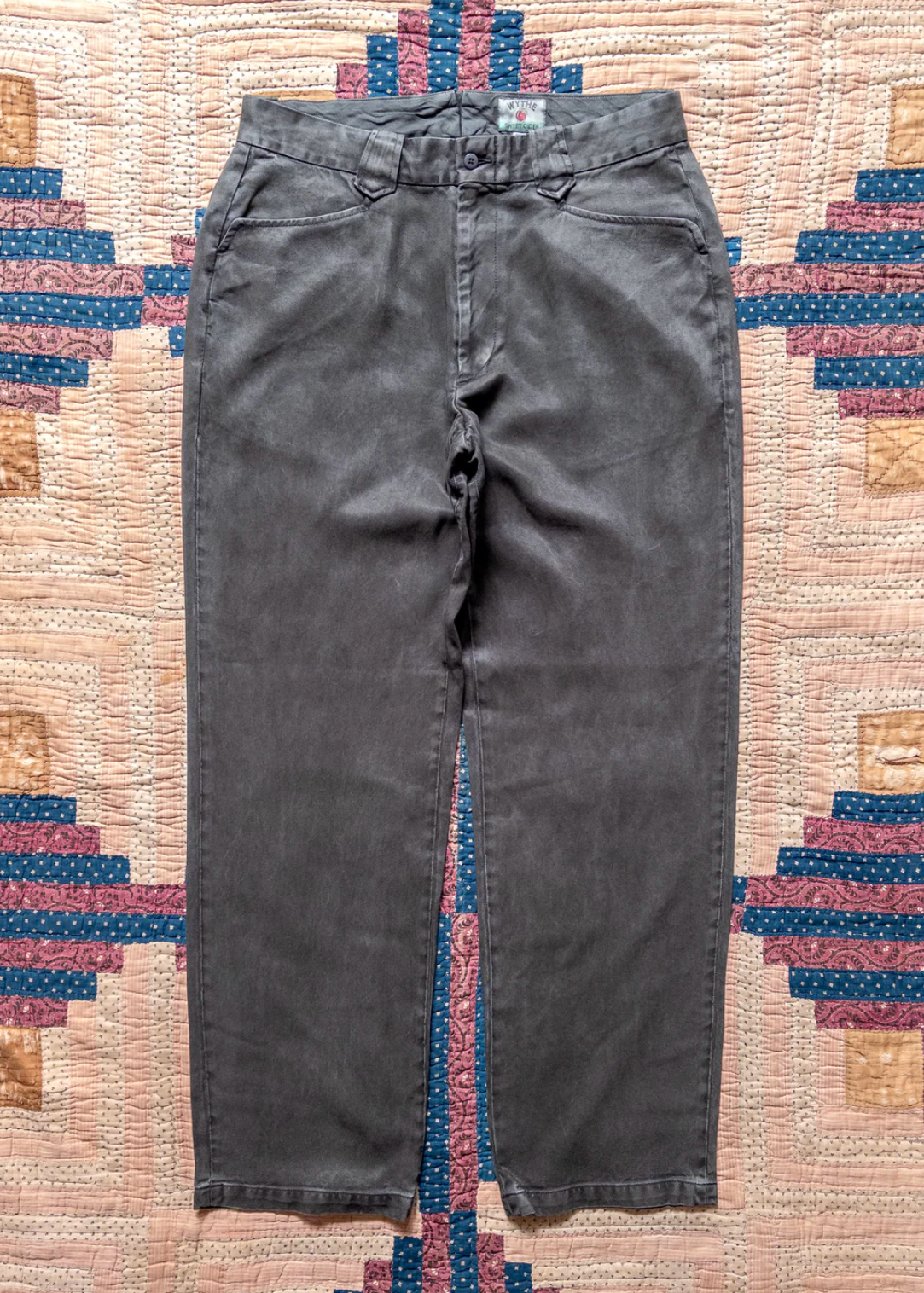 wythe Tencel Gabardine Western Pant in Faded Black