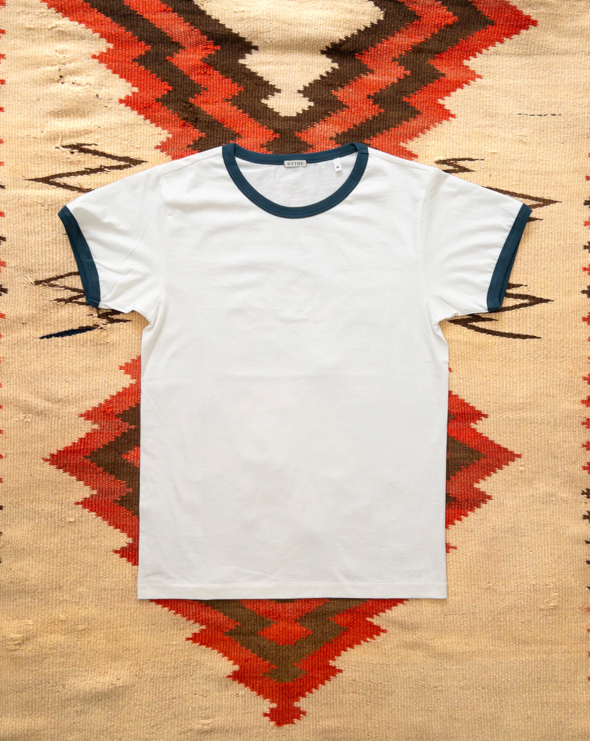 wythe mens Tubular Ringer T-Shirt in Navy