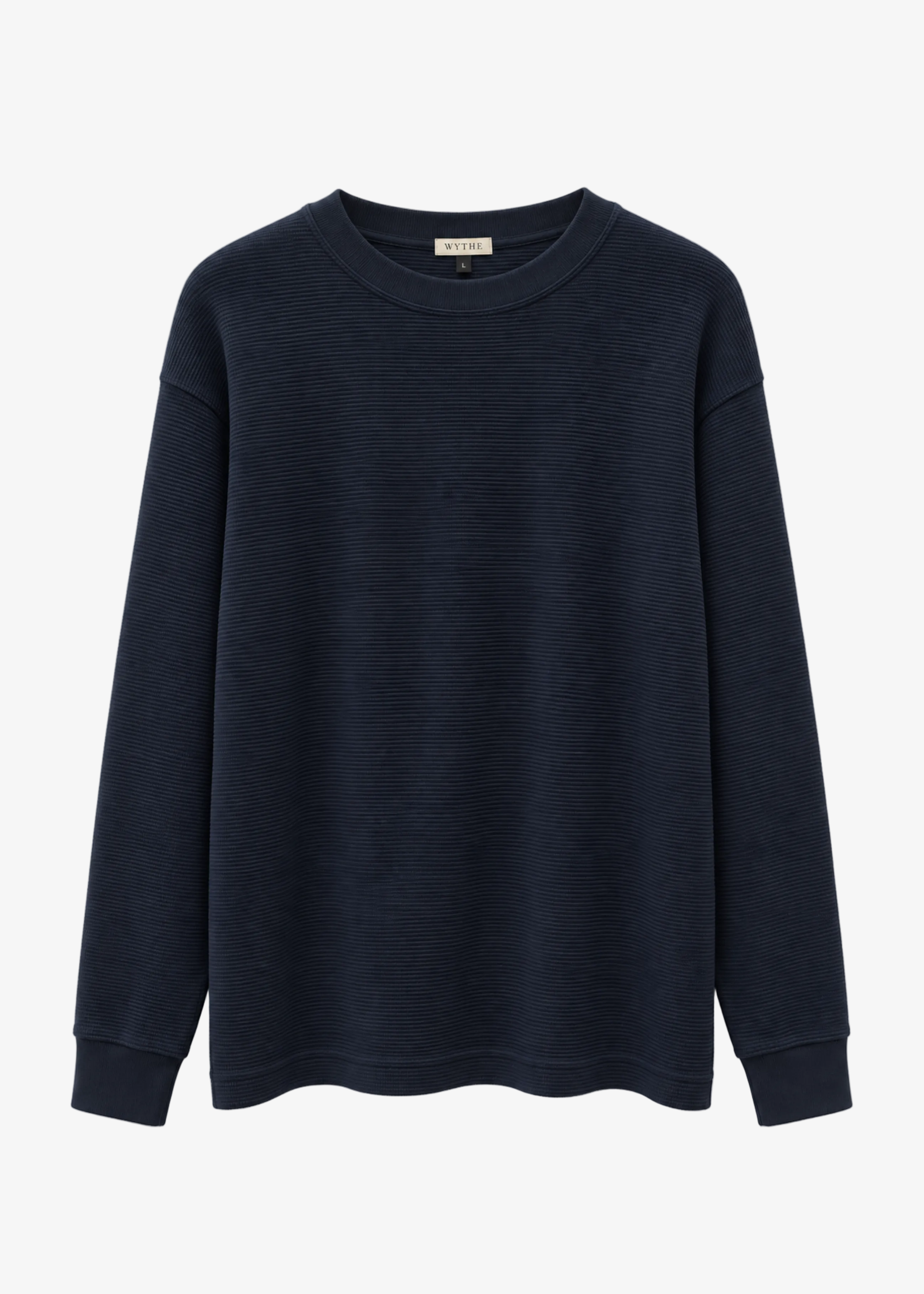 wythe mens Cotton Longsleeve Thermal in Deep Navy