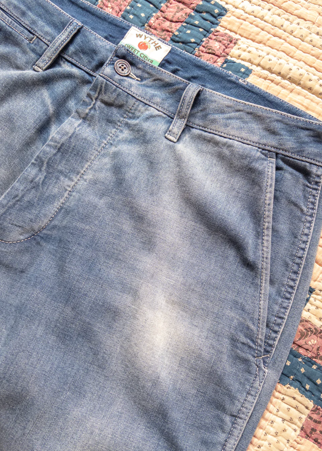 wythe mens Denim Chino in Washed Indigo