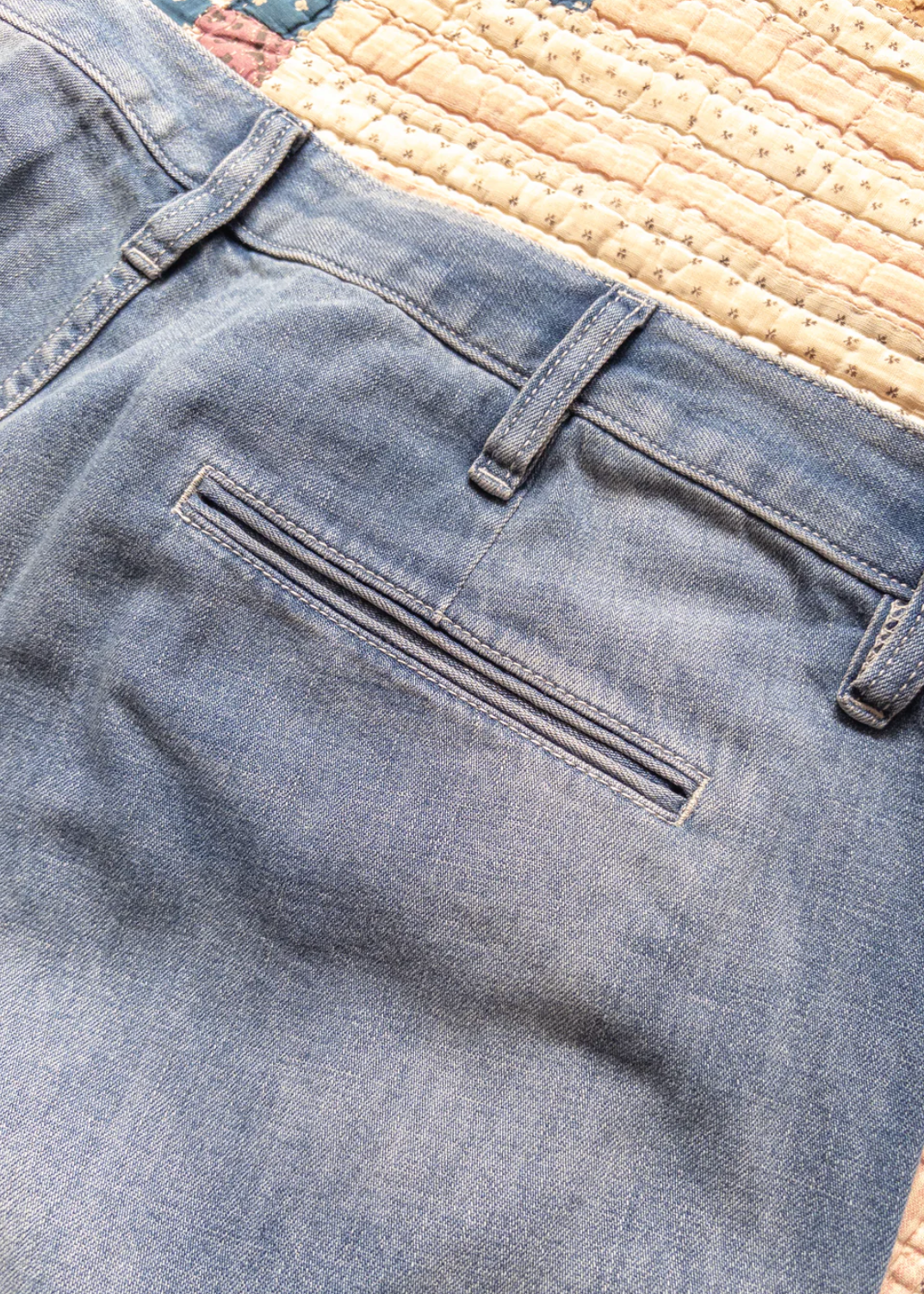 wythe mens Denim Chino in Washed Indigo