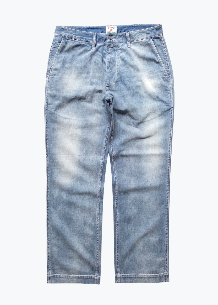 wythe mens Denim Chino in Washed Indigo