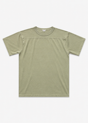 wythe mens Football T-Shirt in Faded Olive