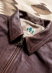 wythe mens Leather Buckaroo Jacket brown