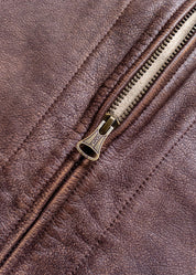wythe mens Leather Buckaroo Jacket brown