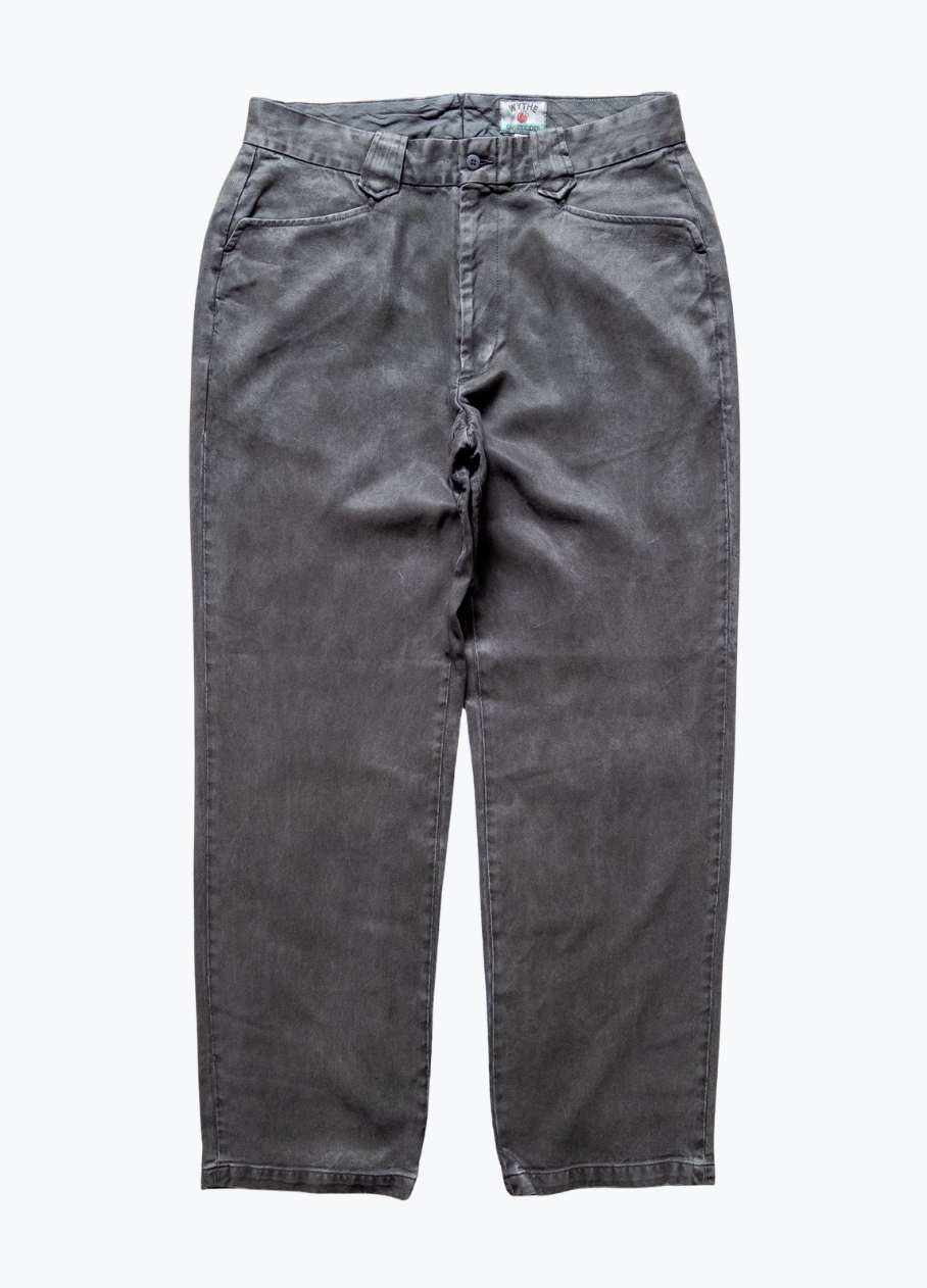 wythe mens Tencel Gabardine Western Pant in Faded Black