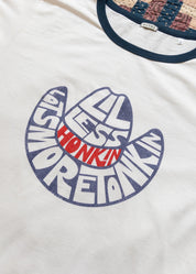 wythe mens Tonkin Print Tubular ringer T-Shirt navy