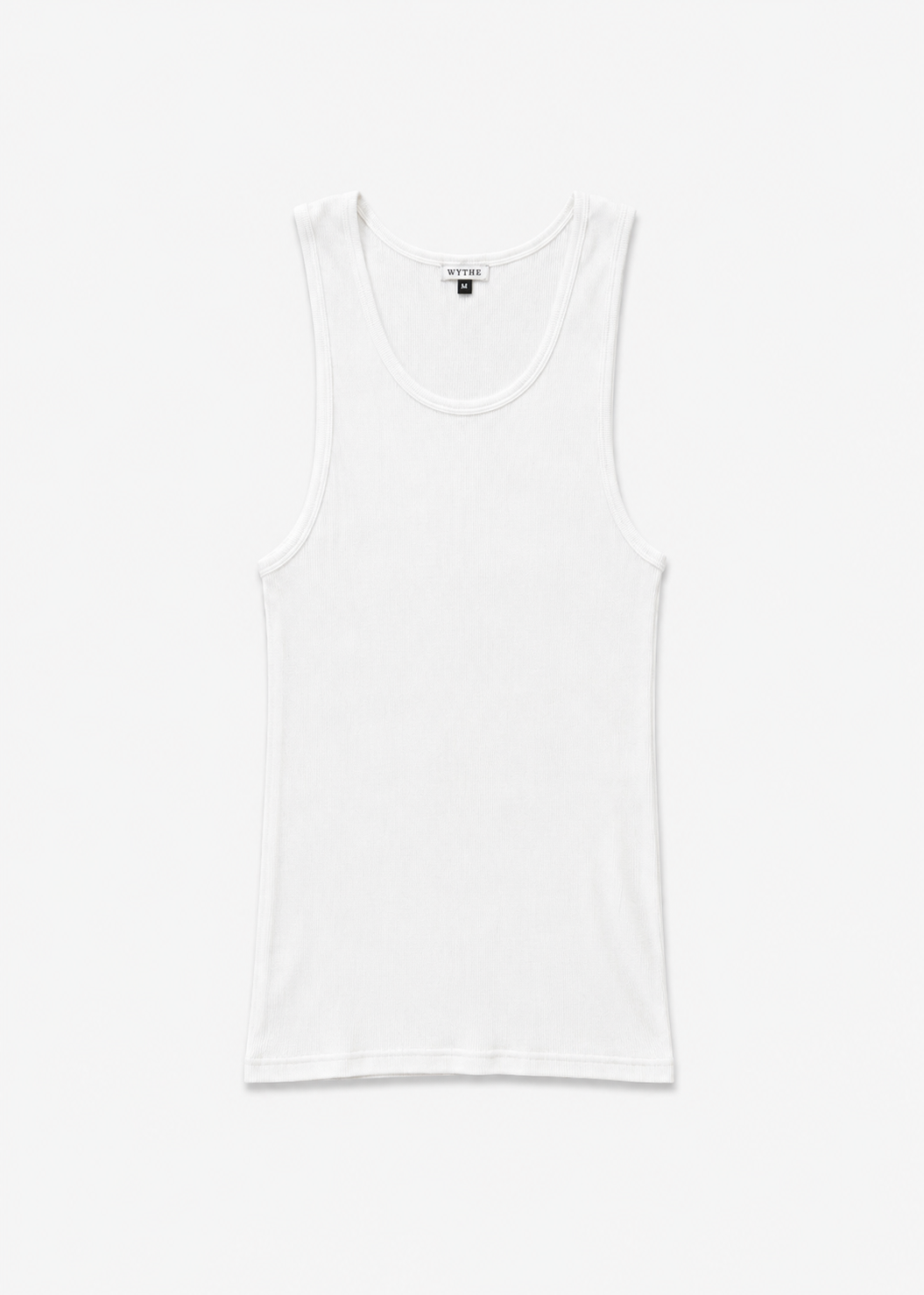 wythe mens Tubular Cotton Ribbed Tank Top in Natural