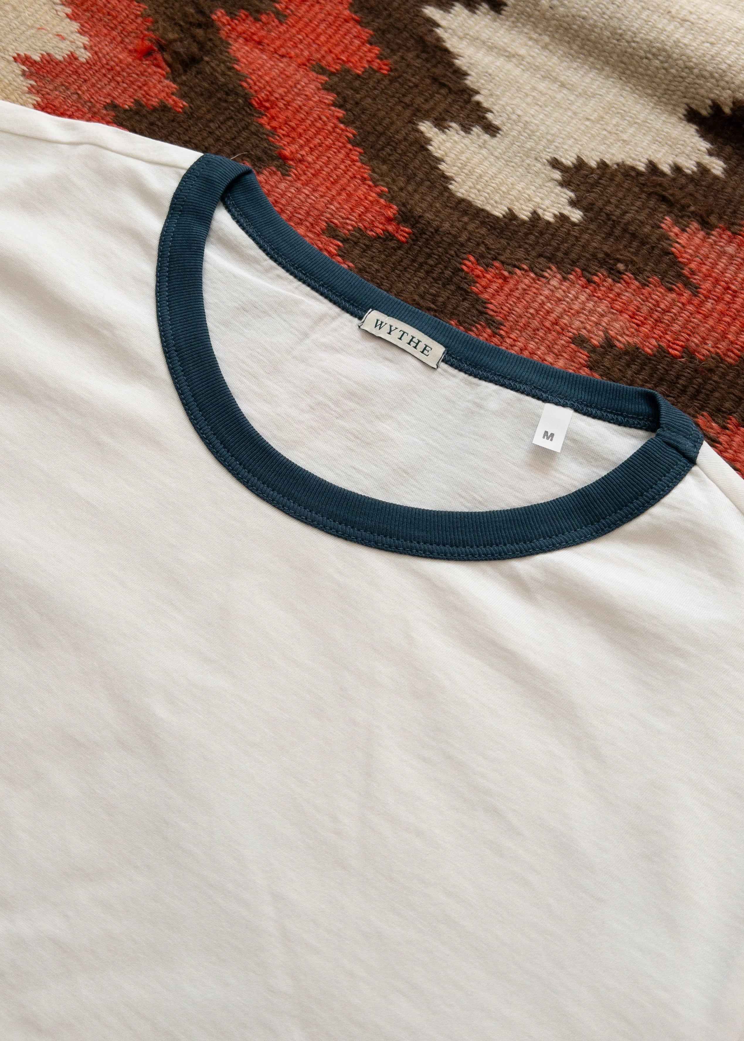 wythe mens Tubular Ringer T-Shirt in Navy white