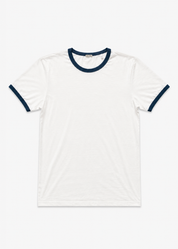 wythe mens Tubular Ringer T-Shirt in Navy white