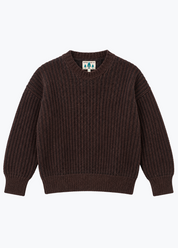 `wythe mens Two-Tone Crewneck Sweater brown black