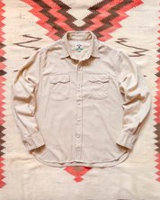 wythe mens Vintage Tickweave Pearlsnap Shirt in Butterscotch