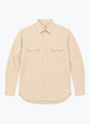 wythe mens Vintage Tickweave Pearlsnap Shirt in Butterscotch