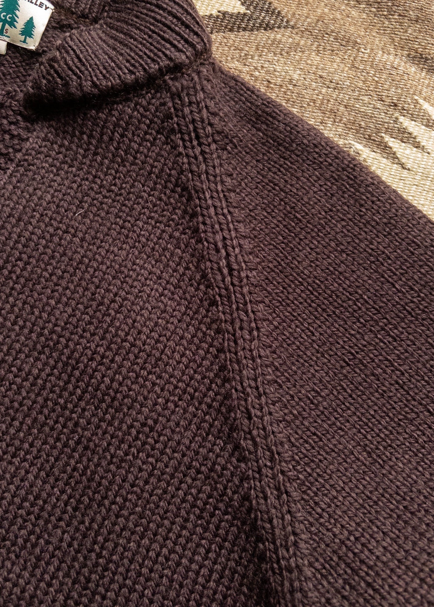 wythe mens Zip Shawl Cardigan brown