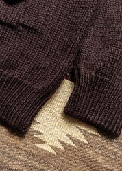 wythe mens Zip Shawl Cardigan brown