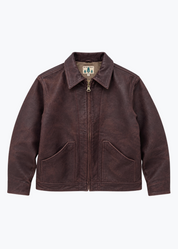 wythe mens brown Leather Buckaroo Jacket