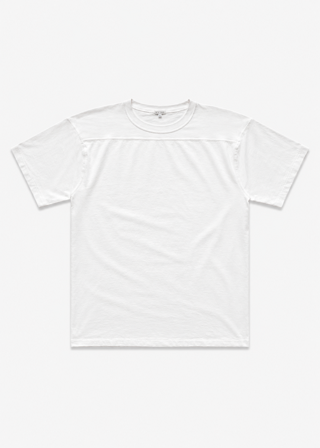 wythe mens white Football T-Shirt in Natural