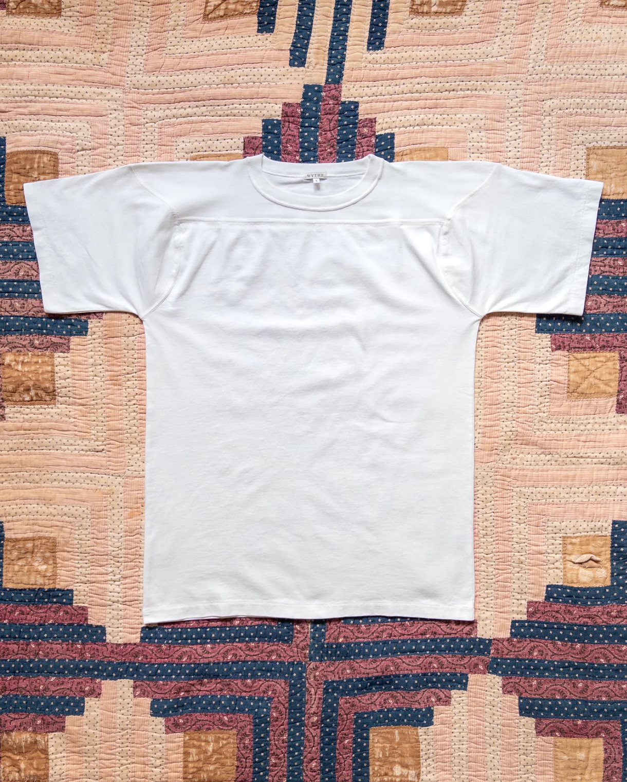 wythe white Football T-Shirt in Natural