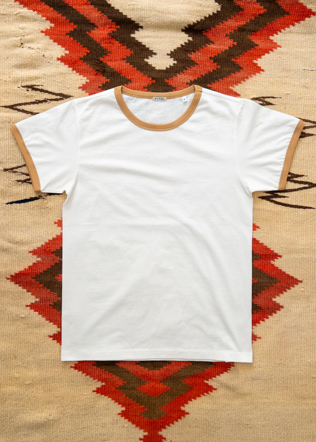 wythe white Tubular Ringer T-Shirt in Apricot
