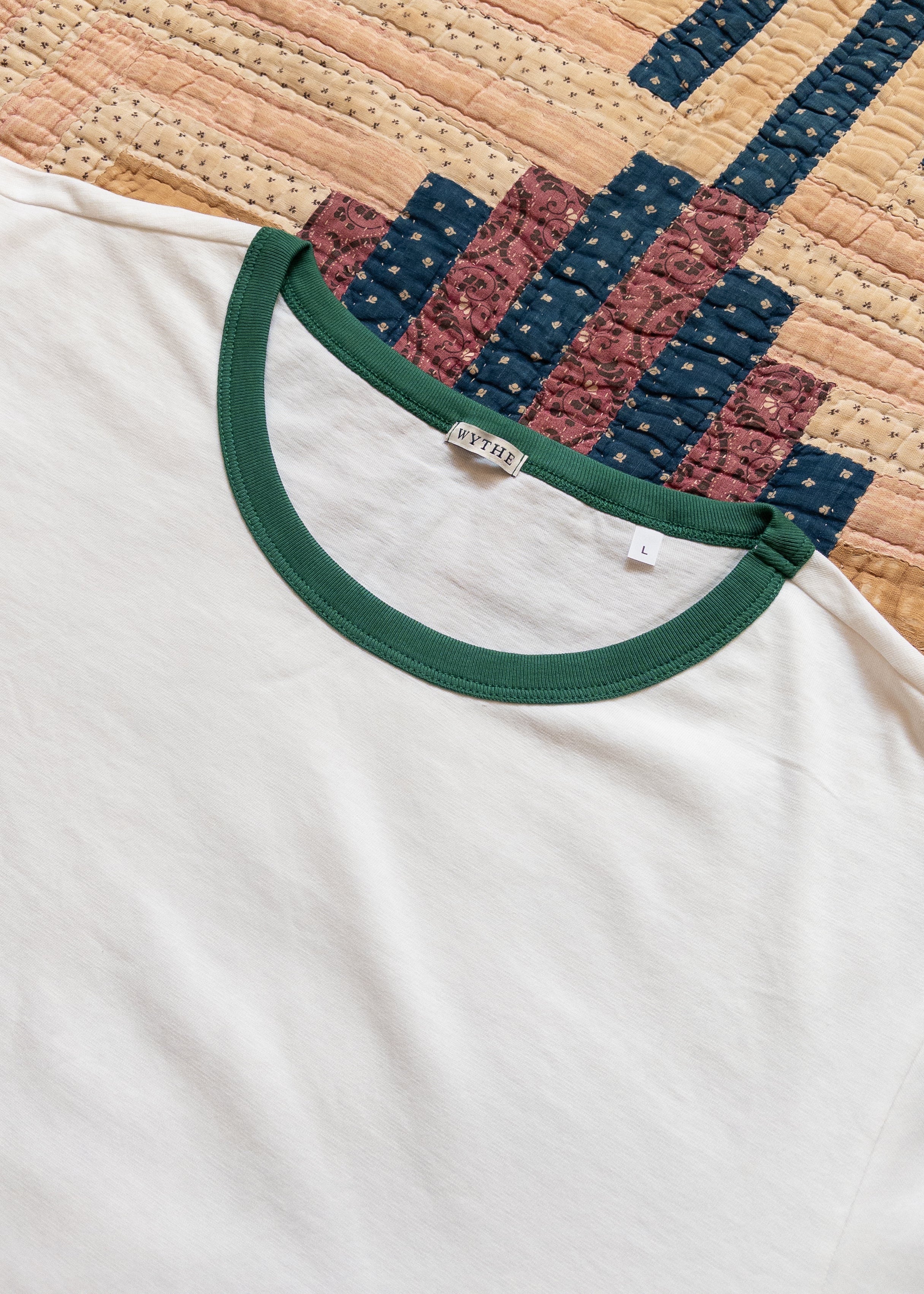wythe white Tubular Ringer T-Shirt in Evergreen