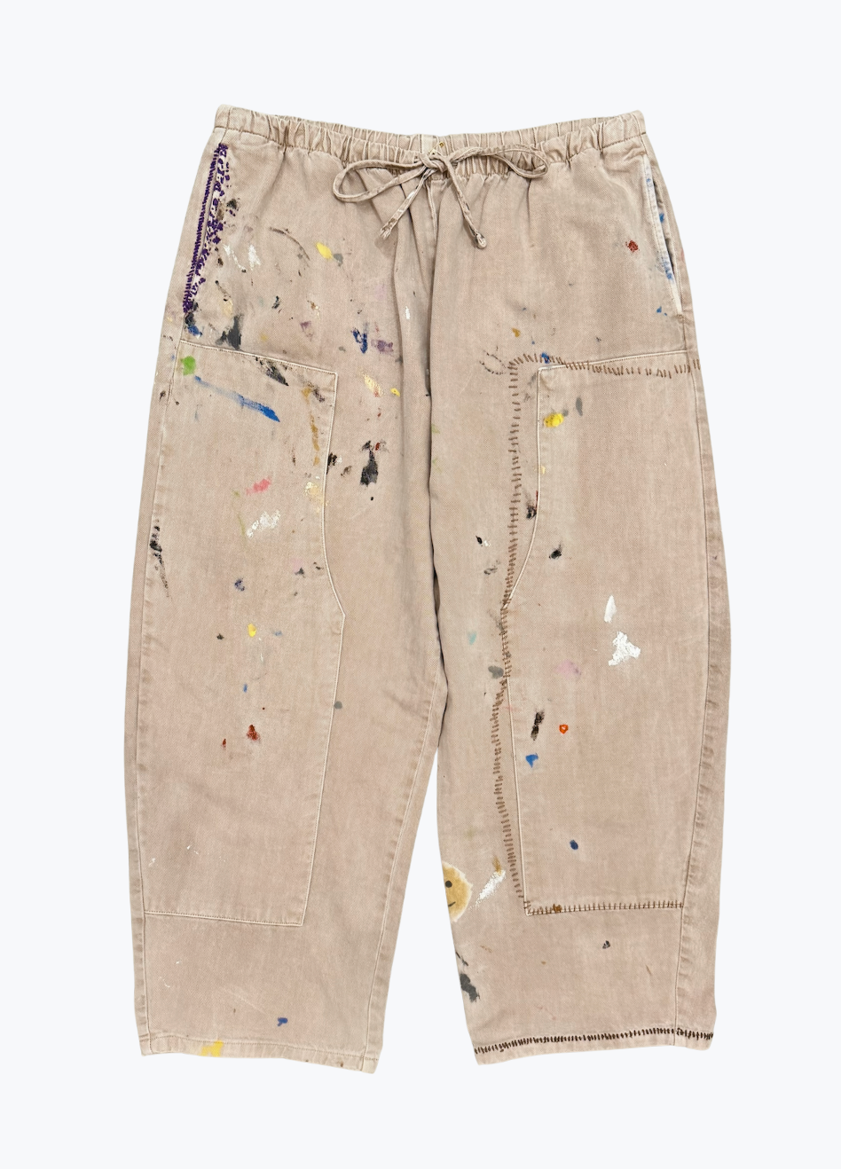 xelkom One-of-a-Kind Double Knee Drawstring Pants