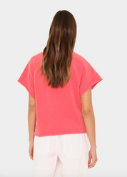 xirena Callie Short Sleeve Sweatshirt in Vintage Red