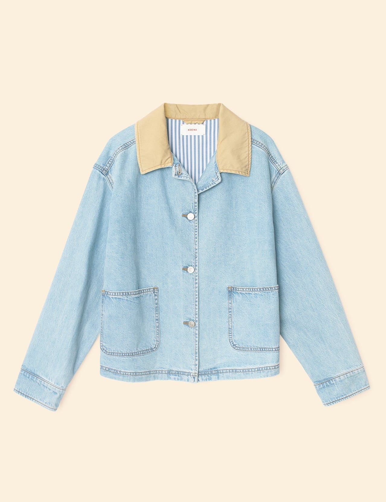xirena womens Cove Denim Jacket in Blue Cloud